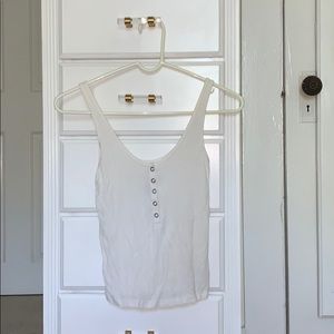 White ribbed tank